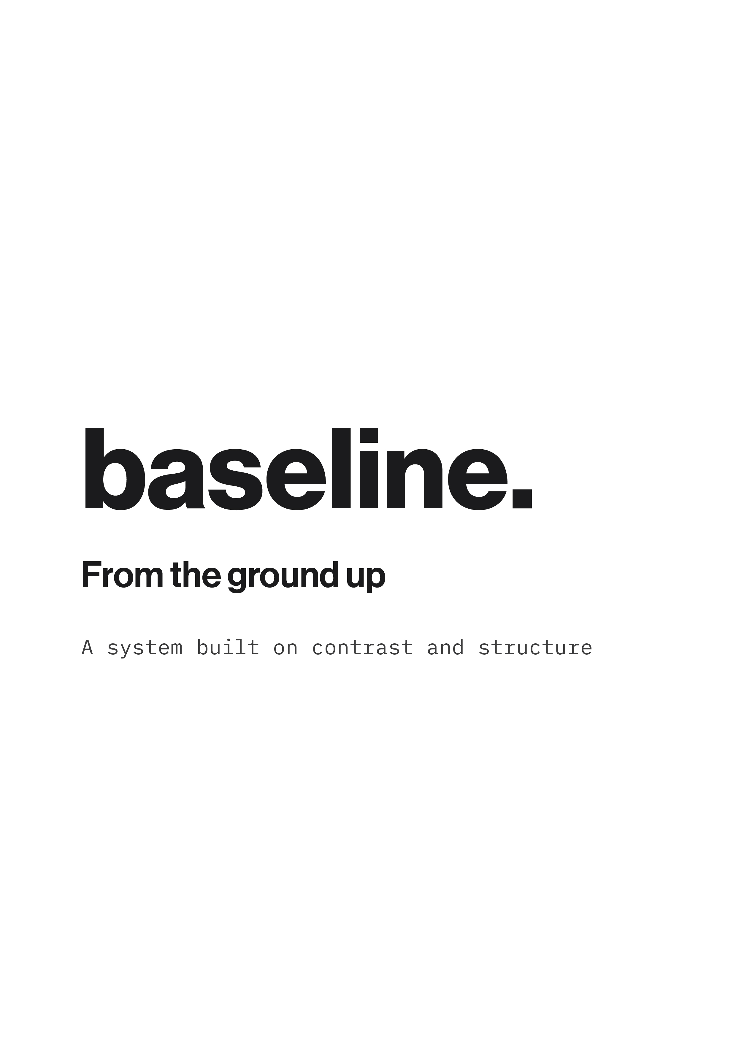 baseline. typography system